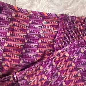 Athleta Vibrant Purple Patterned Leggings
